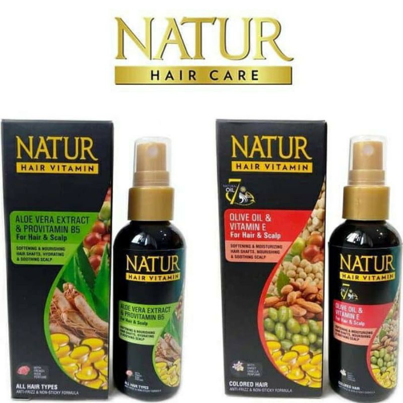 NATUR Hair Vitamin Olive Oil / Aloevera 80ml Shopee Indonesia