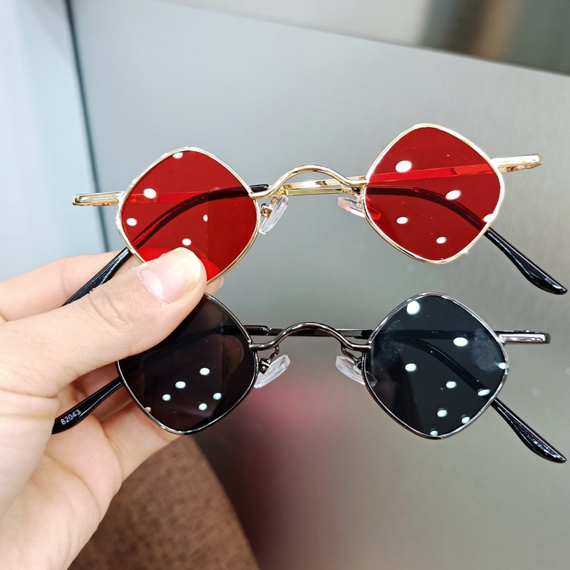 Fashion Small Frame Kids Sunglasses Candy Color Cute Funny Metal Sunglasses