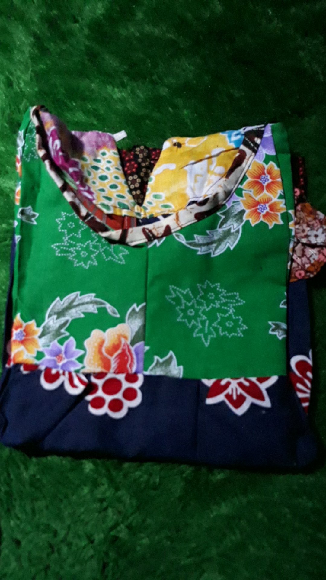 Dress Batik Anak Perempuan Tanpa Lengan Bunga Murah Cantik Lucu