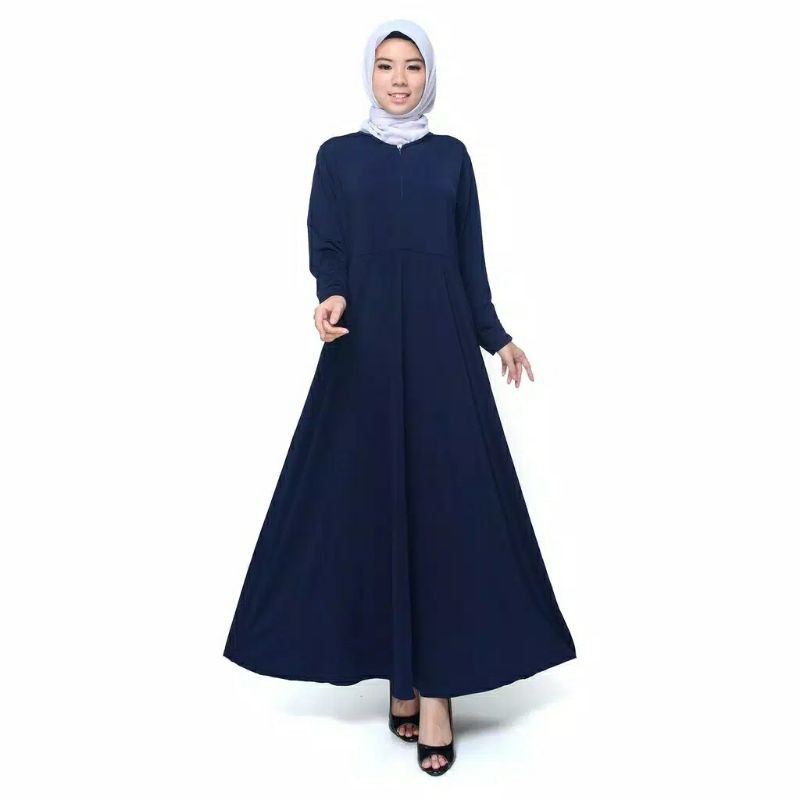 Gamis Polos Jersey Busui Syari Busana Muslim Fashion Cewek 1kg Muat 3pcs NR_Outfit Official COD