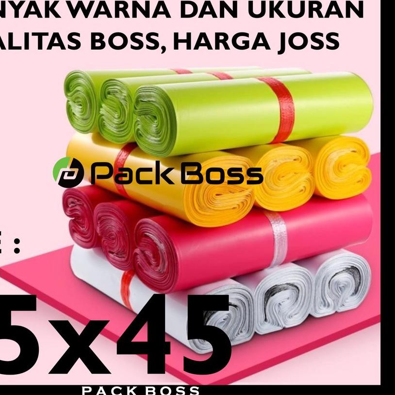 

✪ POLYMAILER PACKBOSS 35x45 HARGA ISI ±100 LEMBAR *KUALITAS BOSS, HARGA JOSS* LANGSUNG PABRIK ◊