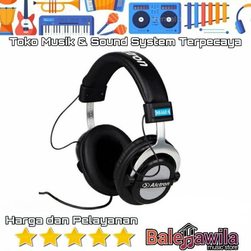 Headphone Flat Head Phone Profesional Monitor ALCTRON HP460 HP 460