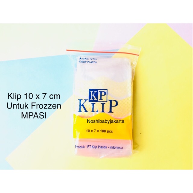 Plastik Zipp lock / plastik klip 7 x 10 cm dan lebel untuk frozzen mpasi