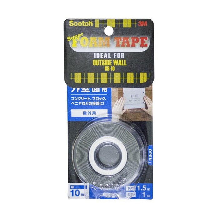 

Terlaris 3M Scotch Super Strong Double Sided Tape For Outside Wall Kb-10 Berkualitas