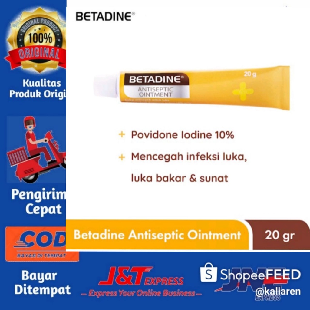 Betadine Ointment 10 gr / Antiseptik Luka / Salep Luka