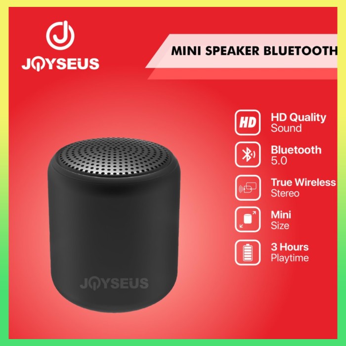 Unik JOYSEUS JS02 Speaker Mini Portable Stereo Bluetooth 5.0 - OT0029(T3T4) Speaker Mini Portable Bl