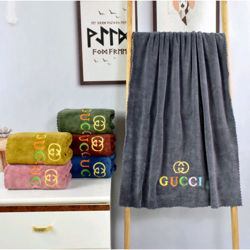 Handuk Mandi Dewasa|Handuk Import| Super Soft Super Absorbent Microfiber G-Bordir 70x140cm