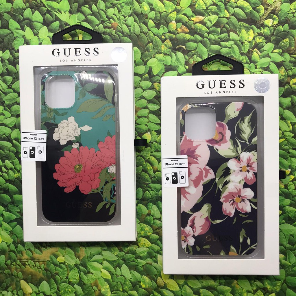 CASE GUESS FLOWER TYPE IPHONE 12 DAN 12 PRO