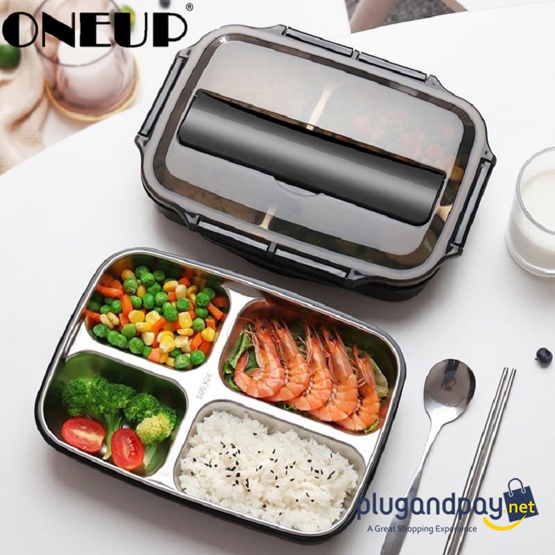 Jual Kotak Makan Stainless Steel Bento Lunch Box 1000ml Tempat Makan