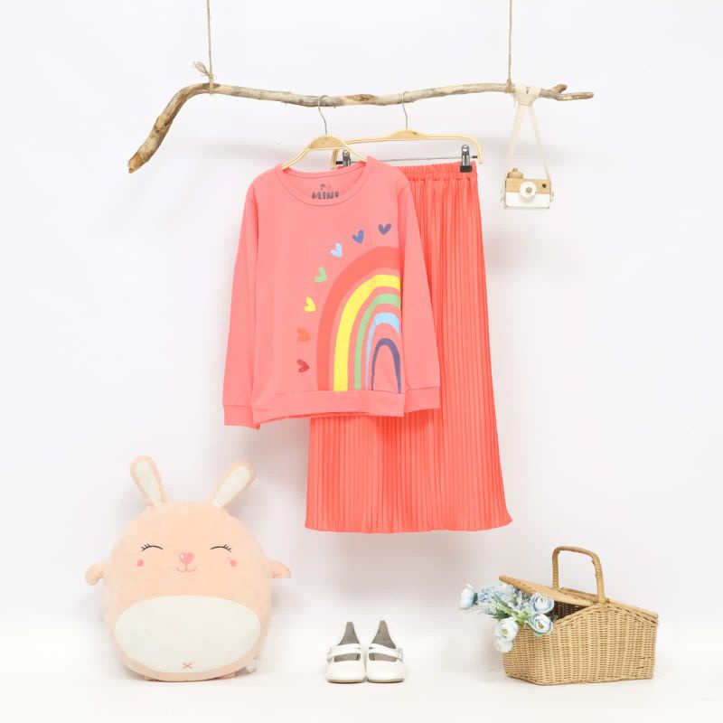 naira set mini Dolphin/ set rok Plisket anak / daily suit honestkids