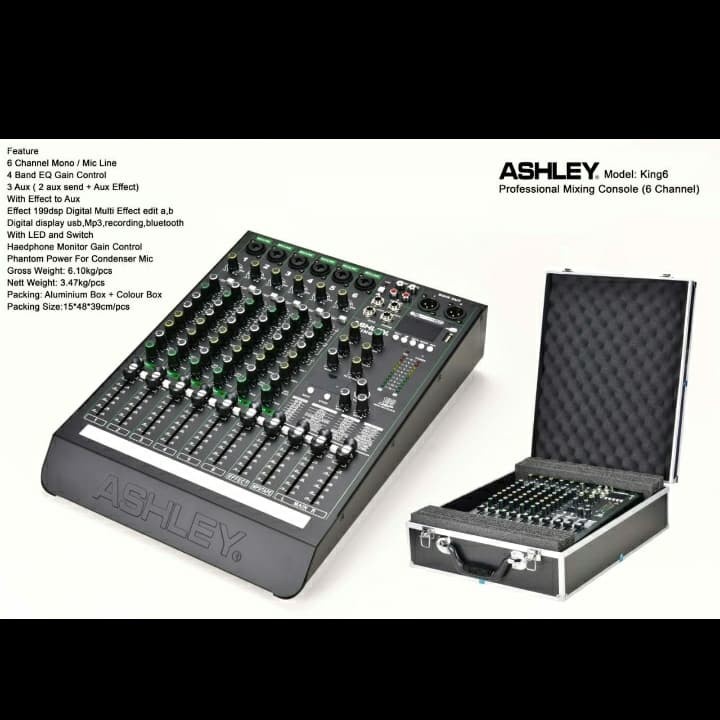 Mixer Audio Ashley King 6 6 Channel original