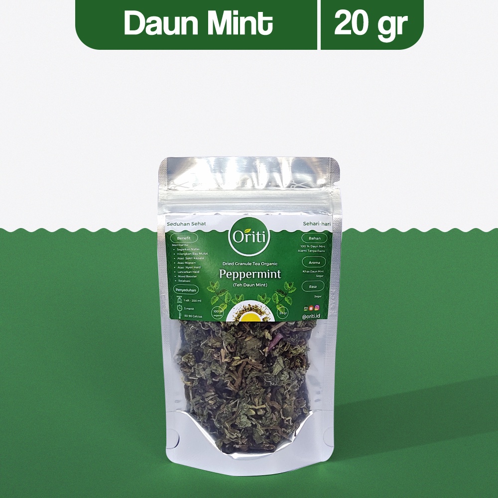 

PEPPERMINT TEA | Teh Daun Mint | 20 gr | Teh Asli | Teh Premium | Oriti