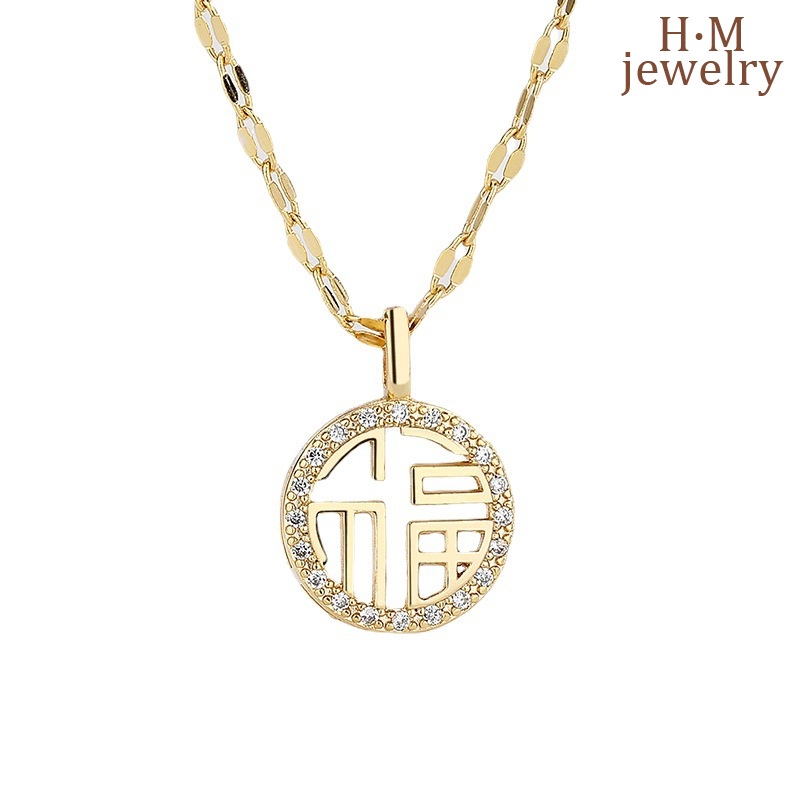 Kalung Rantai Klavikula Aksen Berlian Bahan S925 Silver Untuk Wanita