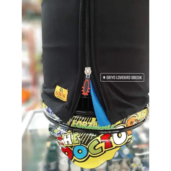 Kerodong Kaos Tebal SBN Bonus Pengaman Resleting Adem Awet Aman