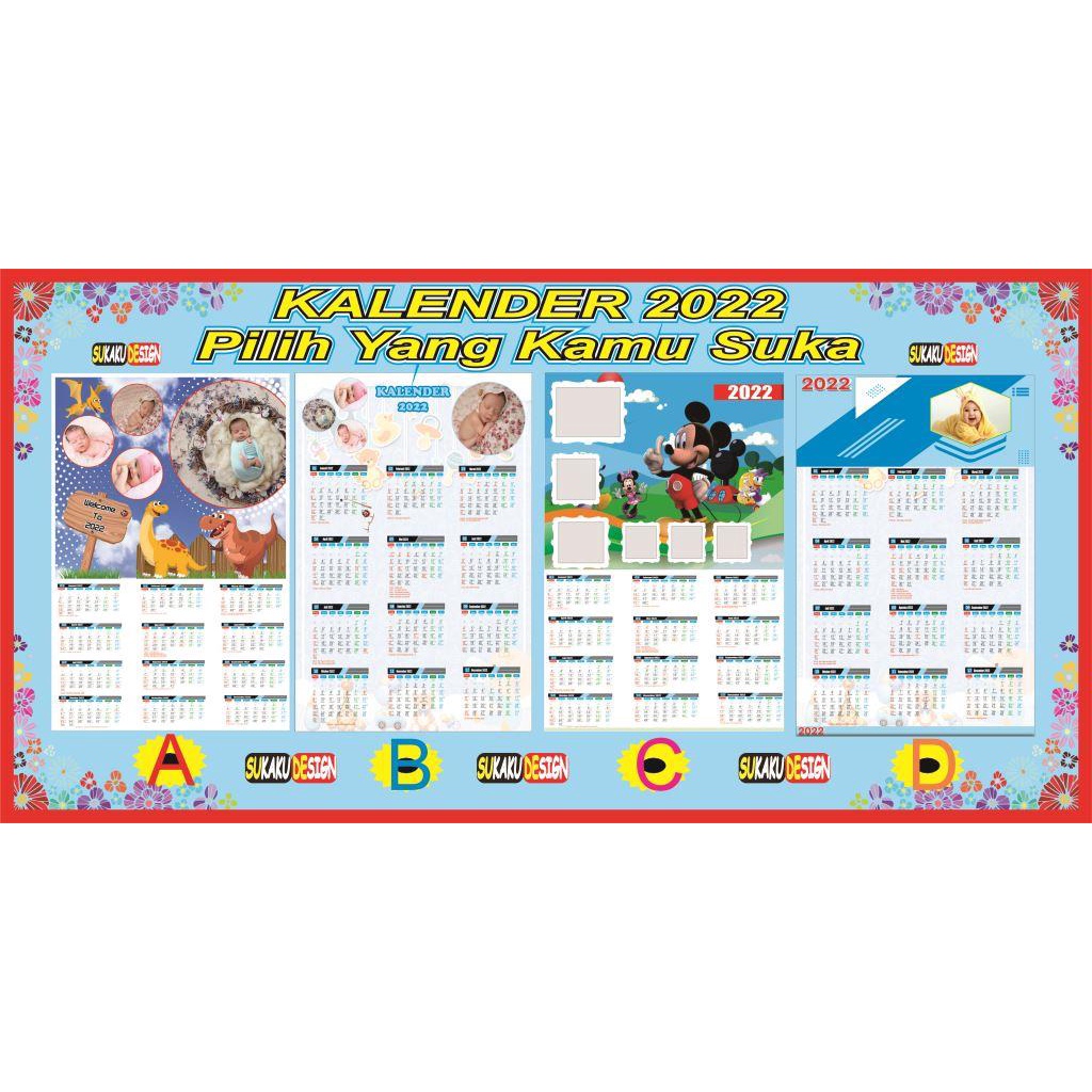 

KALENDER DINDING A3 Plus 2022 / CETAK KALENDER CUSTOM KARAKTER / Free edit