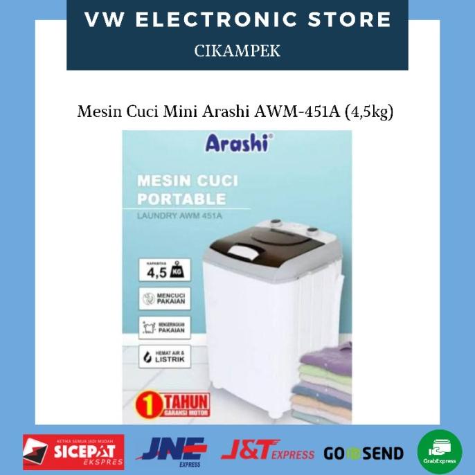 ] Mesin Cuci Mini Arashi AWM-451A (4,5kg)