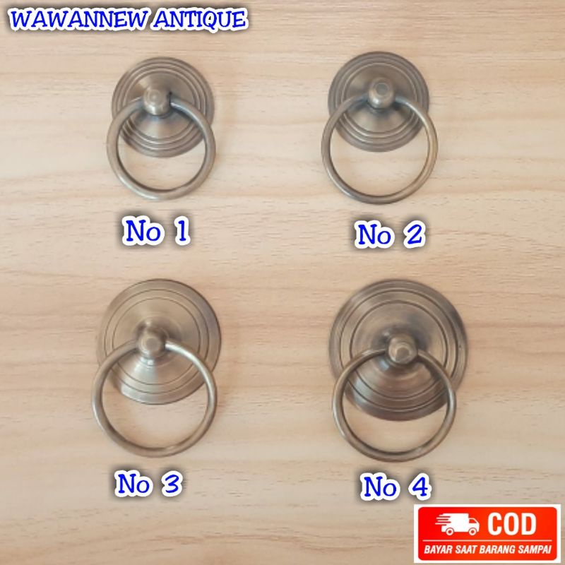 Handle / Tarikan Laci Gagang Lemari Pintu Rumah Kuningan Antik Kitchen Set 6.2cm