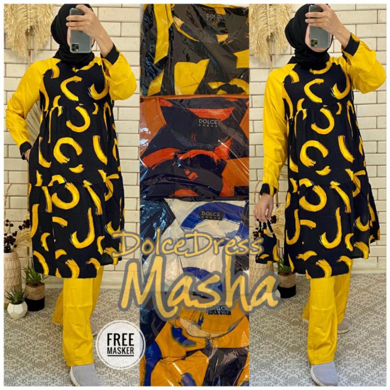 Daster Arab DOLCE MASHA Baju Setelan Tunik Rayon