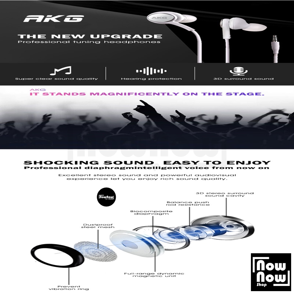 Headset Earphone Handsfree HF Samsung Galaxy AKG Stereo EO-IG955 S8 S8+ S9 S9+ S10 S10+ Note 8 9 10 11 Plus Handset Hansfree Earbud Strong Super Bass Universal Jack Audio 3.5 mm A52 A51 A52s 5G A21 A21s A31 A32 A71 A72 A11 A12 M11 M21 M21s M31 M31s M51