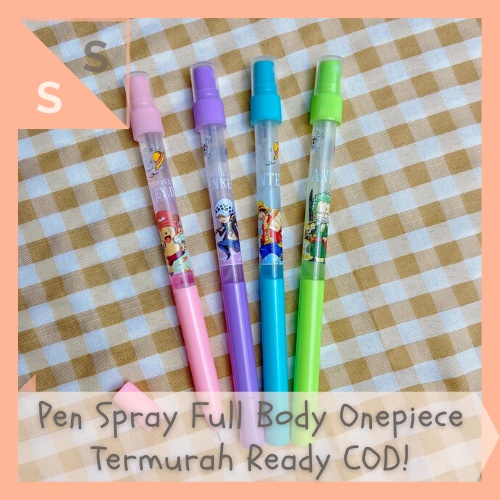 

[simplyshop] Pen / Pulpen + Botol Semprotan Hand Sanitizer Spray Semprot Parfume Mist Full Body Motif Kartun Jepang One Piece Anime Manga Tinta Hitam Souvenir Alat Tulis Hadiah