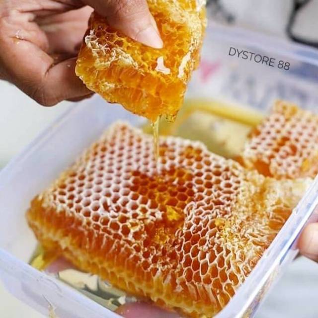 

Sarang Madu Asli Honeycomb Raw Honey Original 250 gram Satu Box