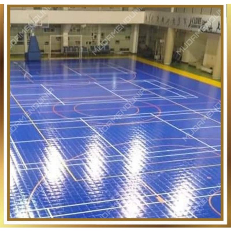 Lantai interlock lapangan futsal/basket full set.