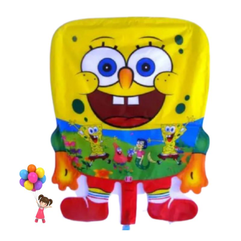 1pack SPONGEBOB (BALON GAS/FOIL/TERBANG/KARAKTER) 1pack=50pc