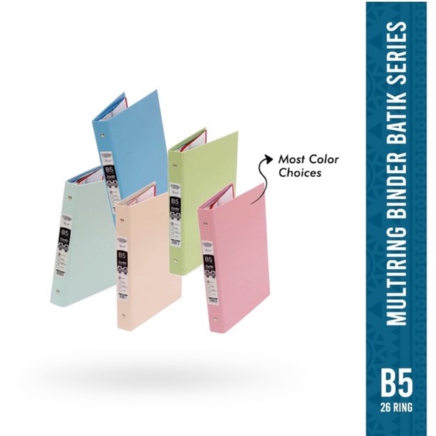 

Bantex Binder B5 26 Ring Warna Pastel