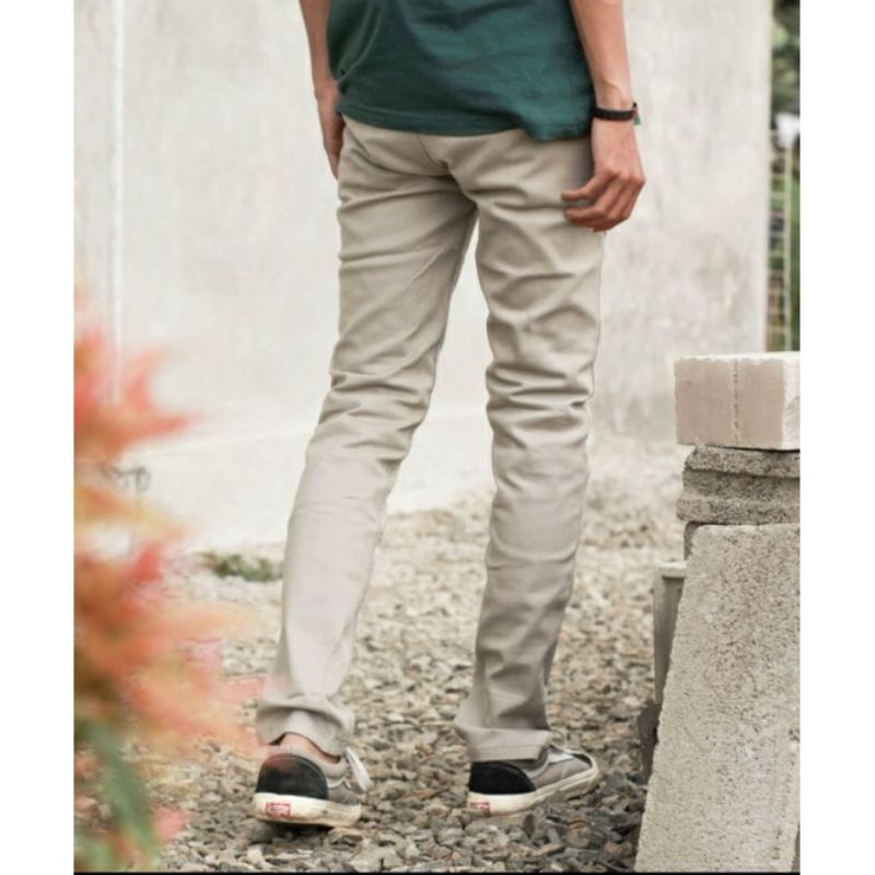 Celana Chino panjang pria slimfit formal casual