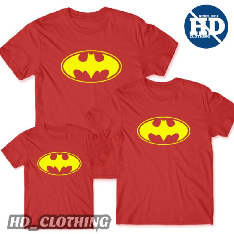 GRATIS CETAK NAMA Kaos Keluarga Anak dan Dewasa motif Batman Superhero S - XXL - HD_CLOTHING