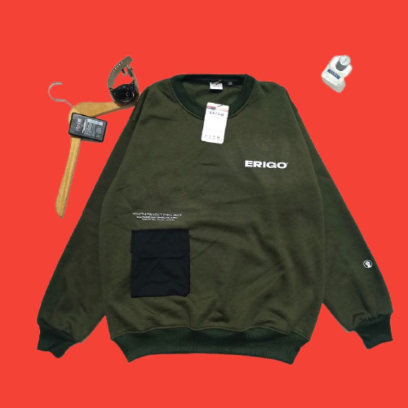 sweter erigo - Sweatshirt Erigo Pria dan wanita - Hoodie erigo - Crewneck Bordir