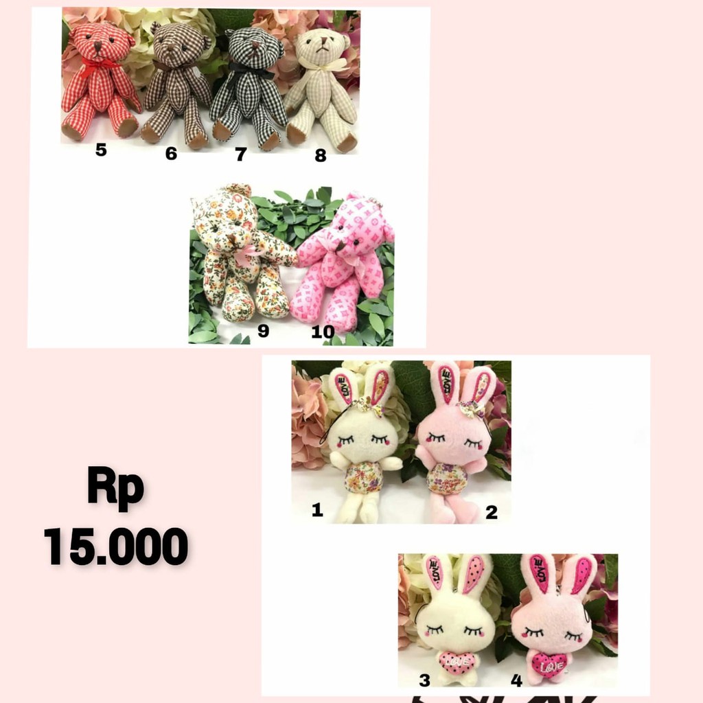 1 BUAH - APLIKASI BONEKA | KELINCI |RABBIT | BERUANG TEDDY | BEAR