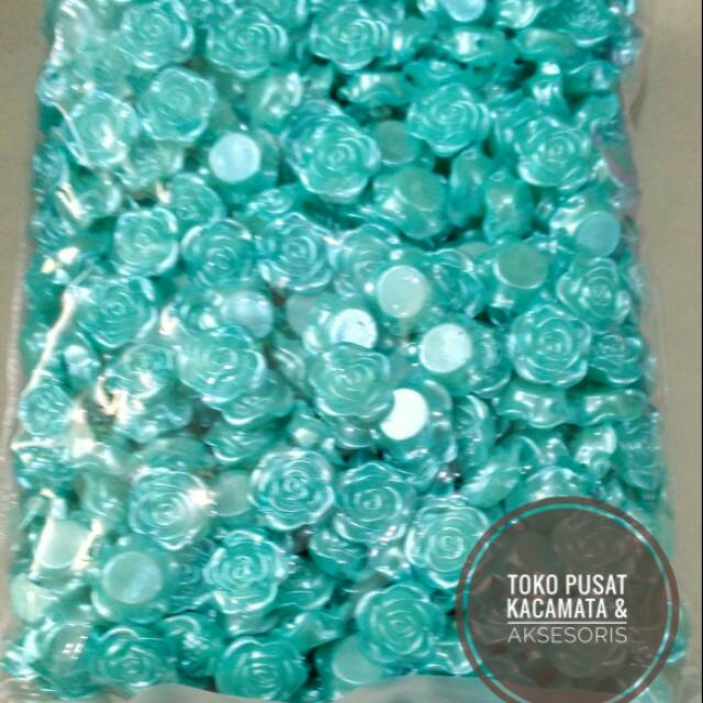 Resin Mawar 1 Warna Biru Glossy ( 1Pon)