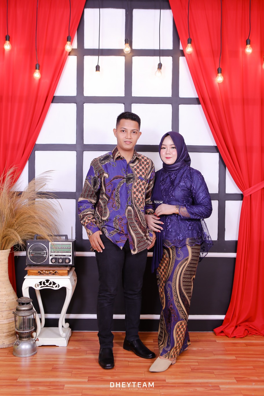 Couple Batik Brokat Tile Selendang Payet Salsabila Free Selendang