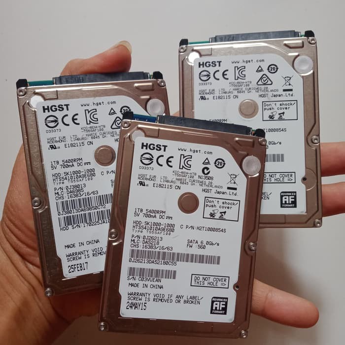 Hardisk hdd laptop 2.5 inch 1tb 5400rpm standar tebel
