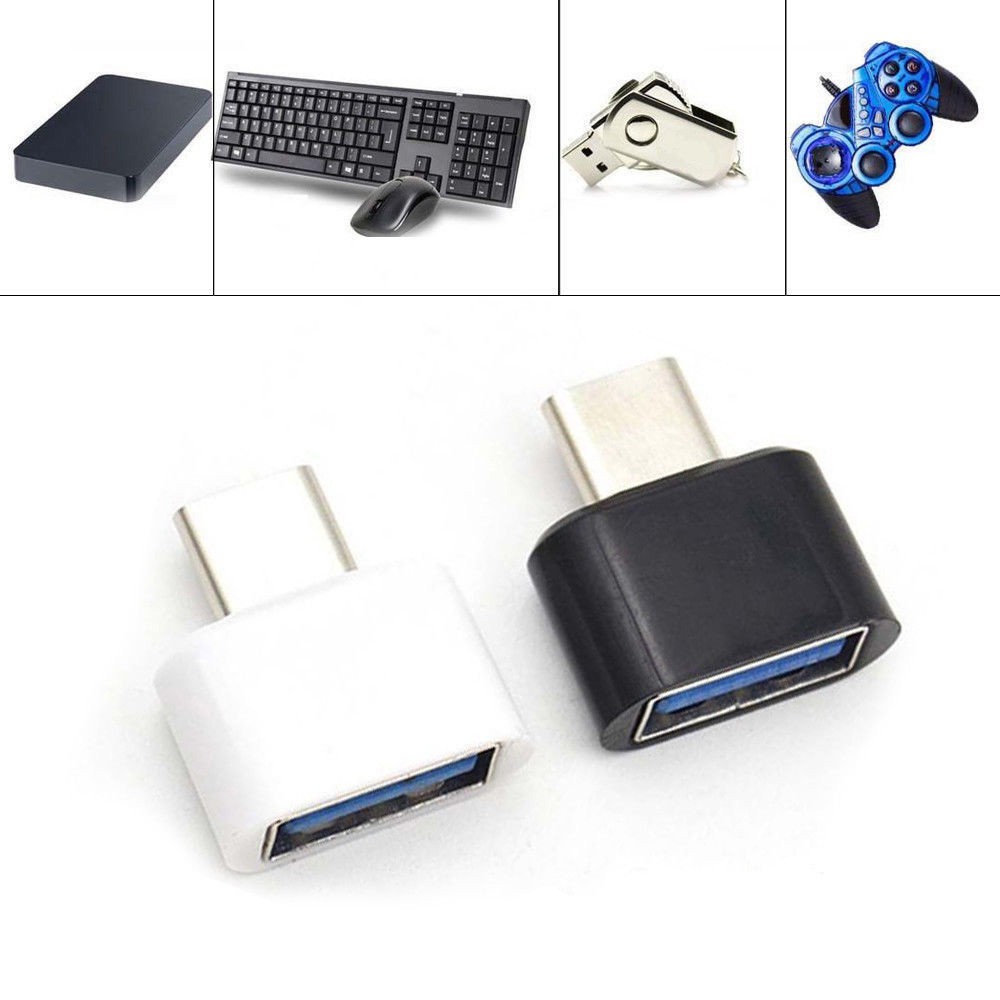 2pcs Adapter Micro USB &amp; Type-C Male to USB 2.0 Female OTG Converter Untuk Android