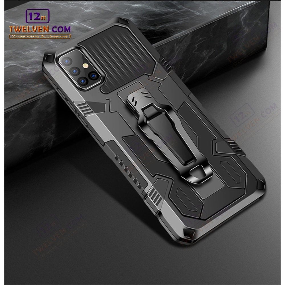 Case Shockproof Samsung M51 Armor Hardcase Stand Clip