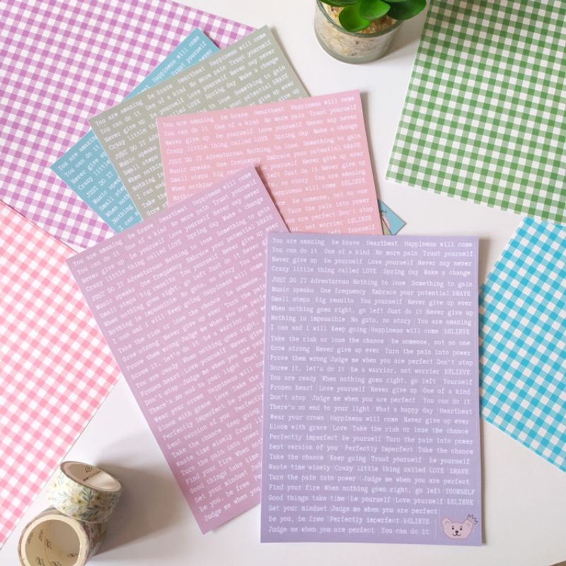 

Magic Words 2nd Edition Sticker Sheet / Journaling Stiker Shan Shine