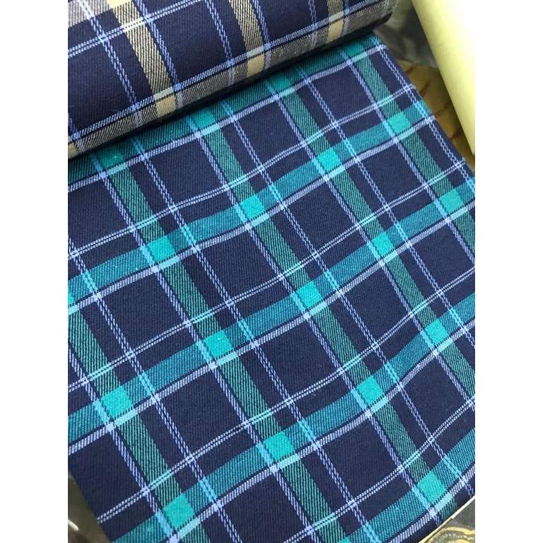 Kain Flanel Wool Premium Tebal Bahan Kemeja Motif Kotak Meteran