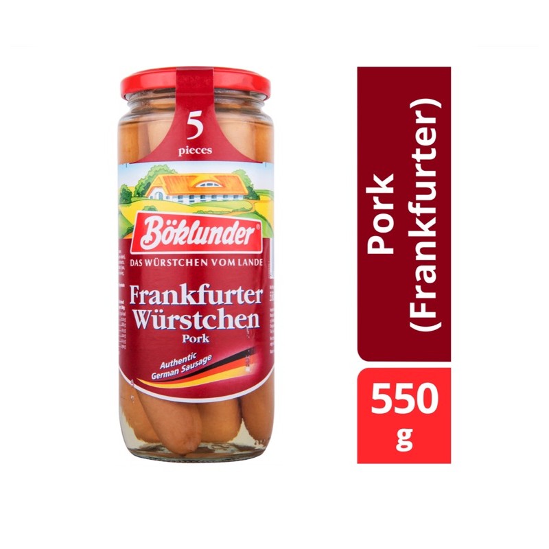 

Boklunder German Sausages Pork Frankfurter 550g (5 per pack)