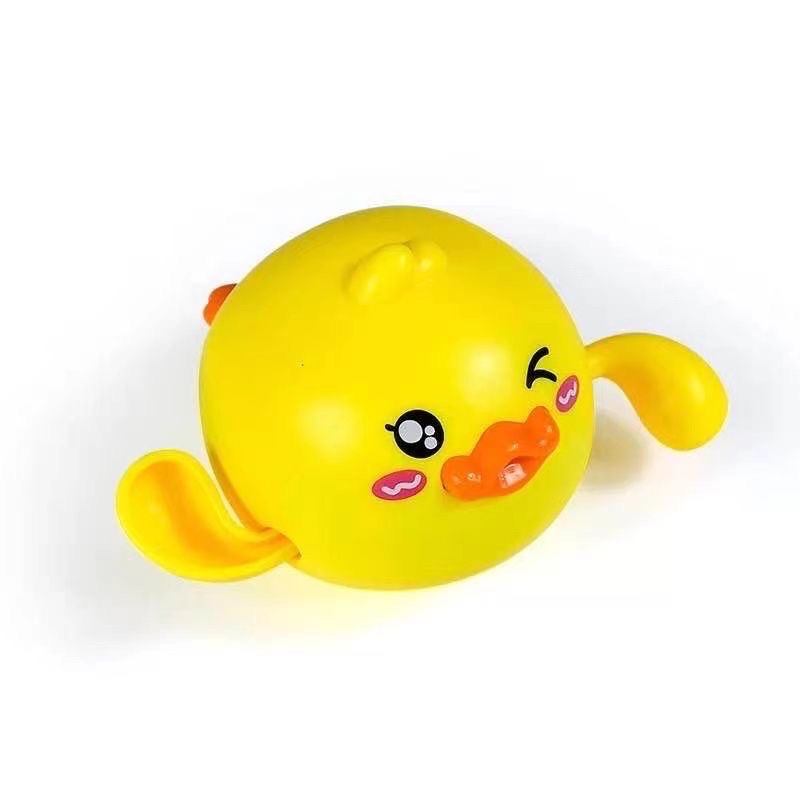 Mainan Mandi Anak Bayi Mainan Air Anak bayi kura kura ikan katak bebek bergerak di air-Fish Kuning