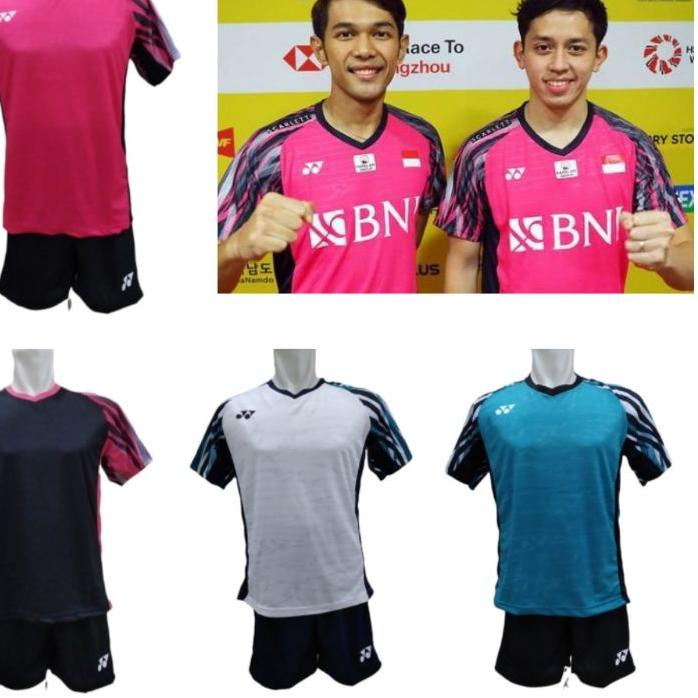Baju Setelan Badminton Fajar Rian Kaos Bulutangkis Y172 Indonesia Open Master Malaysia Open 2022 / B