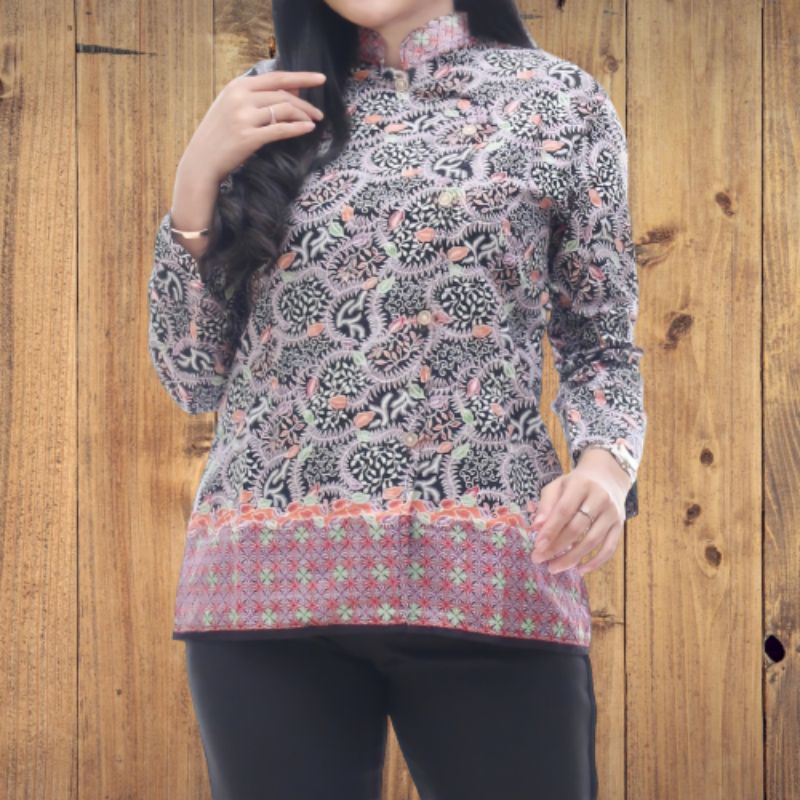 blouse batik sanghai pramugari original arta batik super seragam batik kerja kantor pakaian wanita b