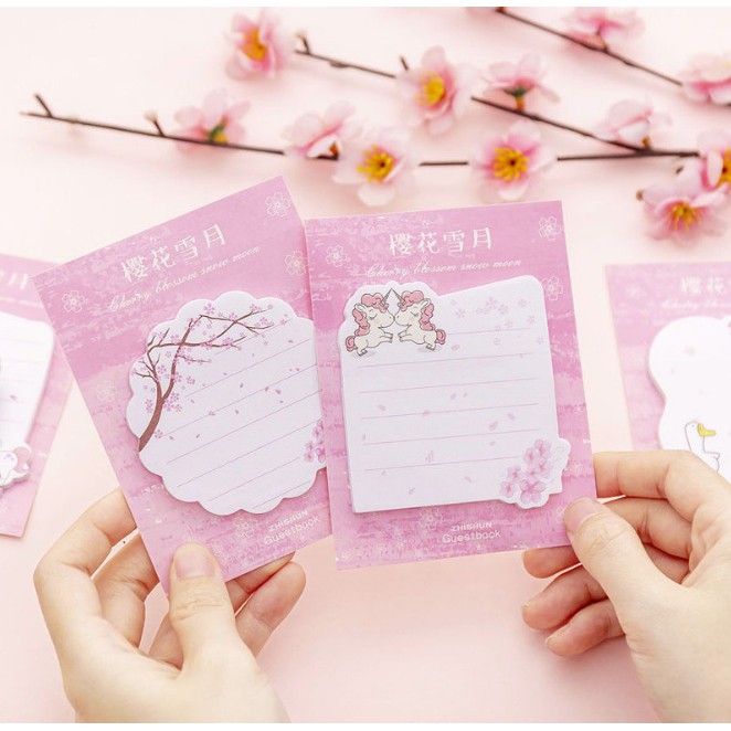 

STICKY NOTE CHERRY BLOSSOM SNOW / MEMO CHERRY BLOSSOM SNOW