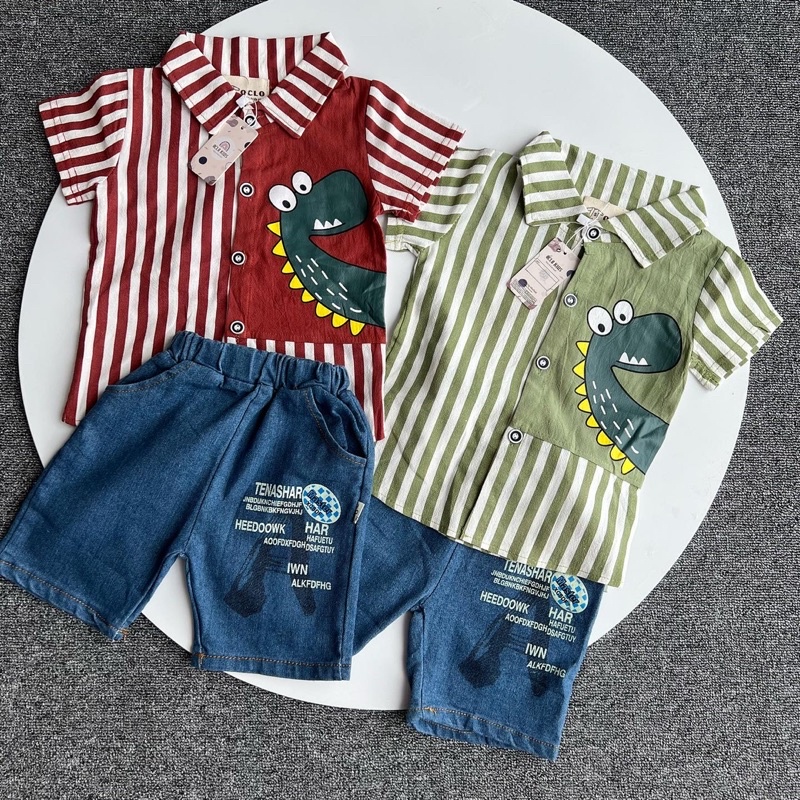 Dino stripe Set