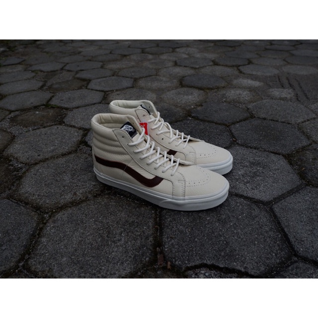 Vans Sk8-Hi Reissue (Leather) Blanc De Soil