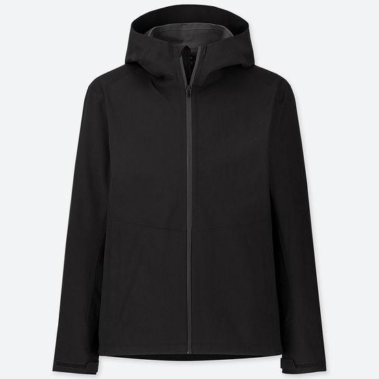 Hoodie Pria Uniqlo Blocktech Jaket Parka 420666 - Hitam, S Tokosari22