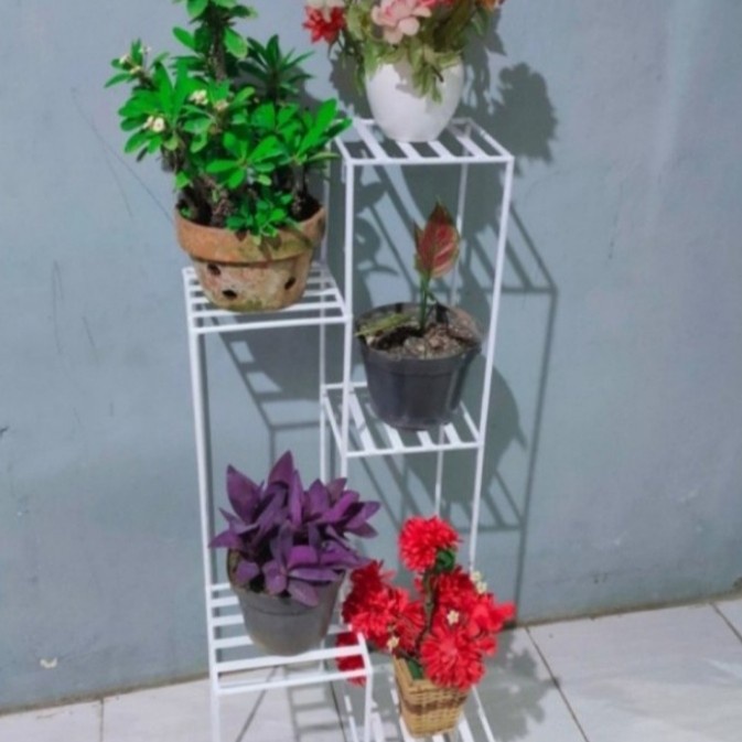 setending rak pot besi 5 susun-pot tanaman hias