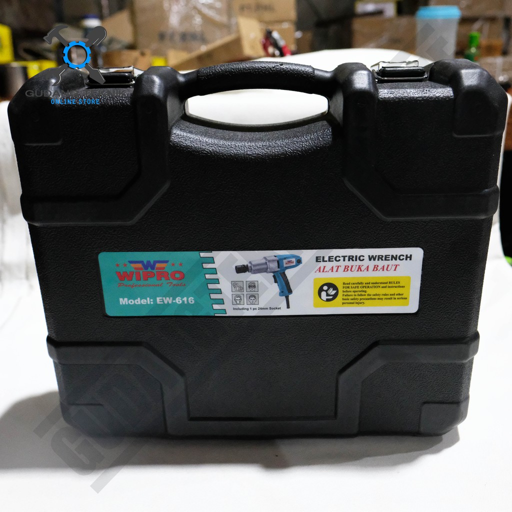 Wipro EW-616 Electric Impact Wrench 1/2 Inch Mesin Buka Baut Angin Air Impact Listrik