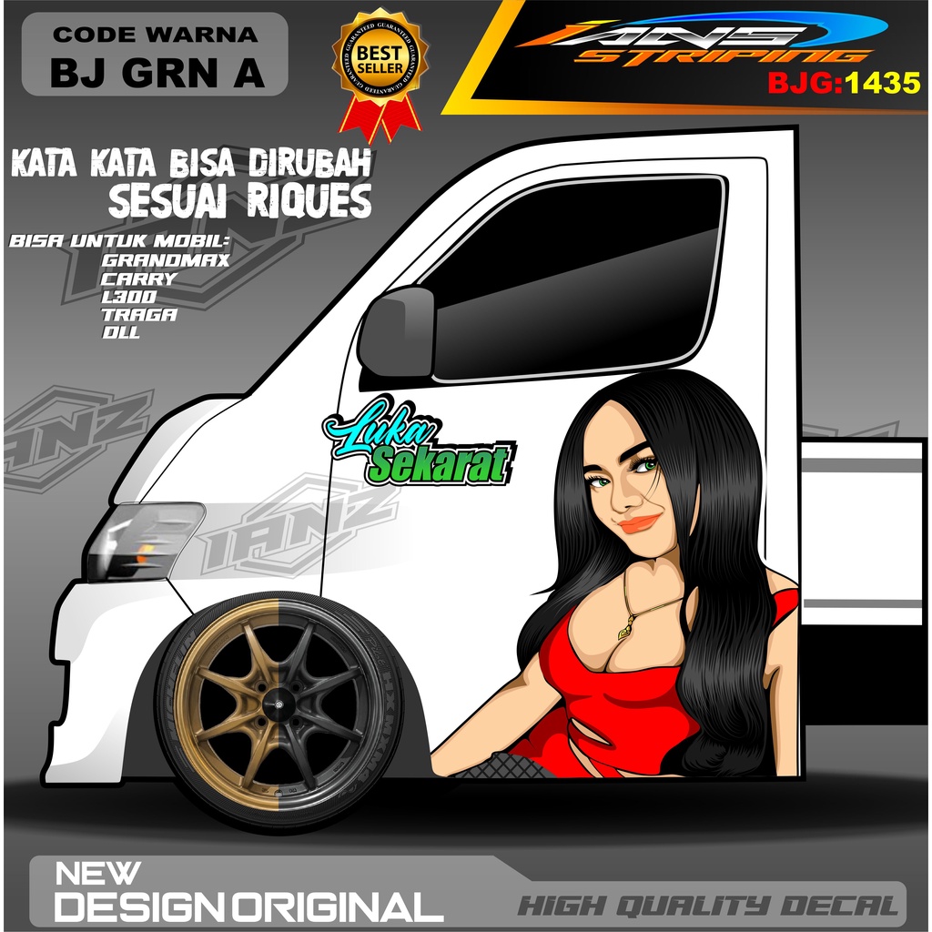 DECAL STIKER PINTU TRAGA / DECAL PINTU PICK UP / STIKER MOBIL